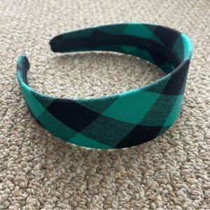 Jade Green Buffalo Check Headband